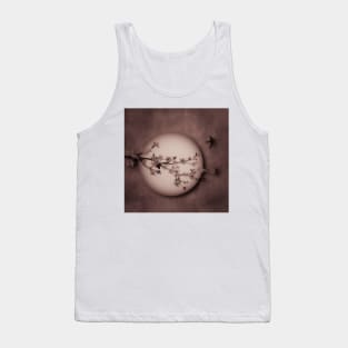 Cherry Blossom Moon In Copper Tone Tank Top